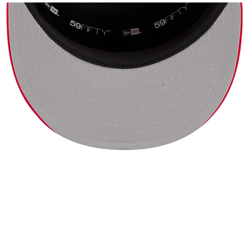 Men's New Era White/Red Houston Rockets 2025 NBA Tip Off Split Panel 59FIFTY Fitted Hat