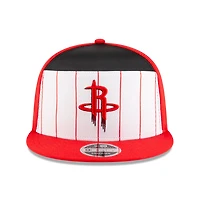 Men's New Era  White/Red Houston Rockets 2025 NBA Tip Off Split Panel 9FIFTY Snapback Hat
