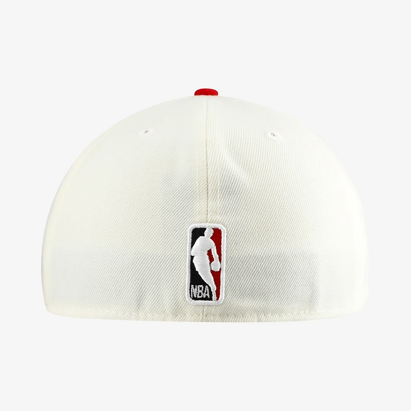 Casquette ajustée New Era 59FIFTY chromée blanche et rouge Houston Rockets pour homme
