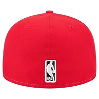 Men's New Era  White/Red Houston Rockets Repeat 59Fifty Fitted Hat