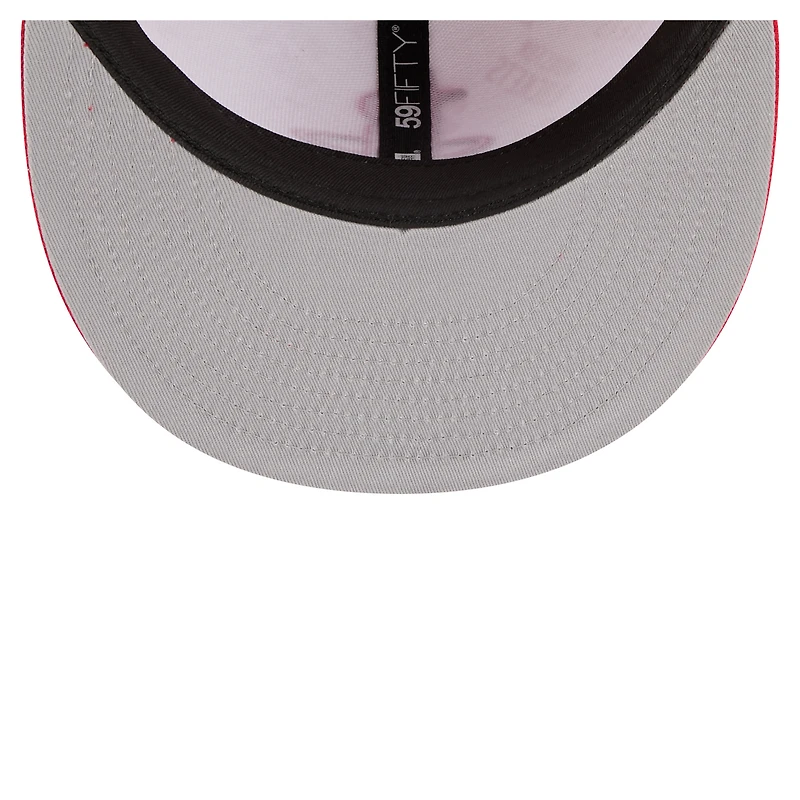 Men's New Era White/Red Houston Rockets Repeat 59Fifty Fitted Hat
