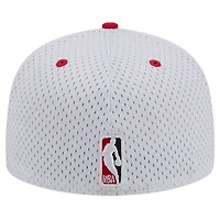 Men's New Era White/Red Houston Rockets Throwback 2Tone 59FIFTY Fitted Hat