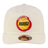 Men's New Era  White Houston Rockets 19TWENTY 80s Chrome Corduroy Adjustable Hat