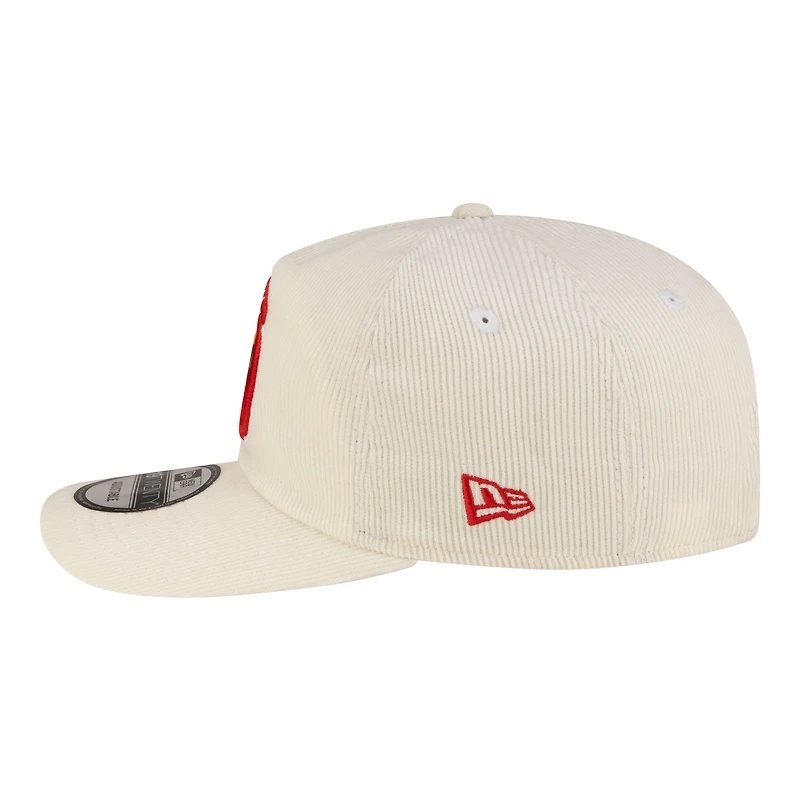 Men's New Era  White Houston Rockets 19TWENTY 80s Chrome Corduroy Adjustable Hat