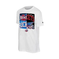 Men's New Era  White Houston Rockets Block Logo T-Shirt