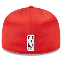 Casquette ajustée 59FIFTY en satin blanc Houston Rockets Throwback pour homme New Era