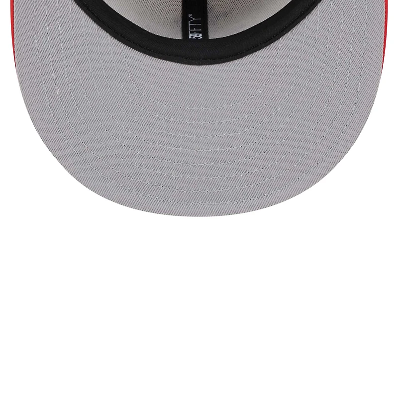 Casquette ajustée 59FIFTY en satin blanc Houston Rockets Throwback pour homme New Era