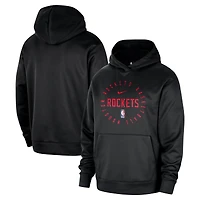 Men's Nike Black Houston Rockets 2024/25 Spotlight On-Court Practice Performance Pullover Hoodie
