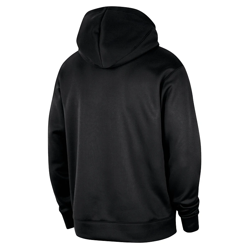 Men's Nike Black Houston Rockets 2024/25 Spotlight On-Court Practice Performance Pullover Hoodie
