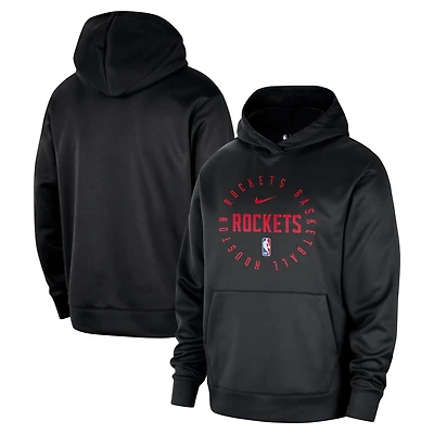 Men's Nike Black Houston Rockets 2024/25 Spotlight On-Court Practice Performance Pullover Hoodie