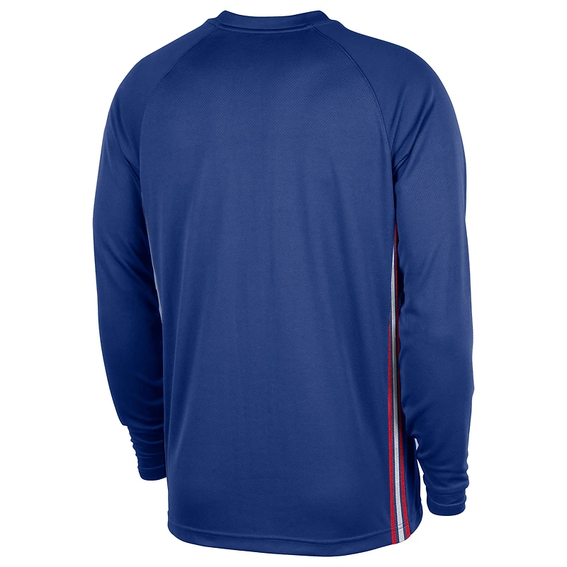 Men's Nike Blue Houston Rockets 2025/26 City Edition Authentic Pregame Dri-FIT Long Sleeve Shooting T-Shirt