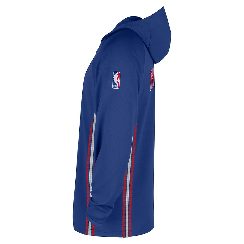 Men's Nike  Blue Houston Rockets 2025/26 City Edition Remix Authentic On-Court Quarter-Zip Dri-FIT Hooded Jacket