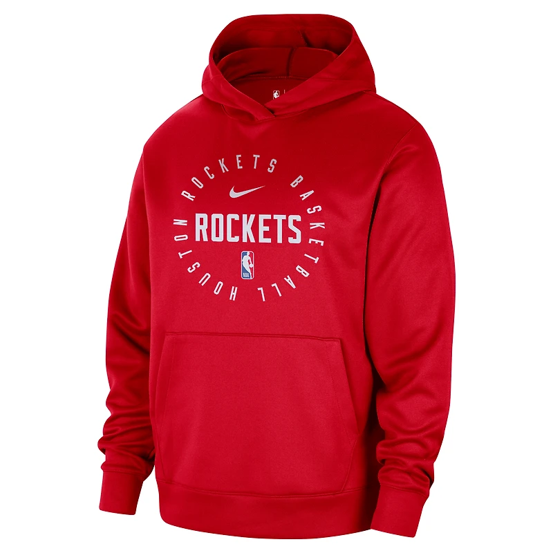 Sweat à capuche Nike Houston Rockets 2024/25 Spotlight pour homme, rouge, entraînement sur le terrain