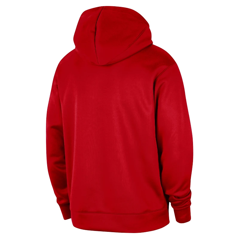 Men's Nike Red Houston Rockets 2024/25 Spotlight On-Court Practice Performance Pullover Hoodie