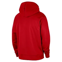 Men's Nike Red Houston Rockets 2024/25 Spotlight On-Court Practice Performance Pullover Hoodie