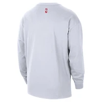 Men's Nike  White Houston Rockets 2025/26 City Edition Remix Essential Logo Long Sleeve T-Shirt