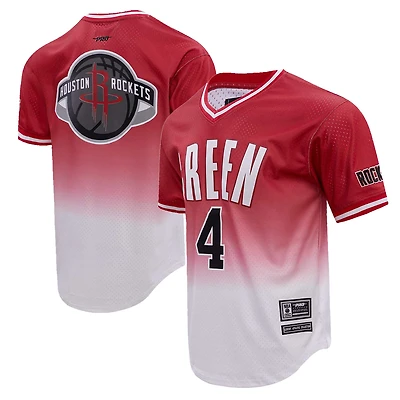 T-shirt avec nom et numéro ombré Houston Rockets Post Jalen vert rouge/blanc pour homme