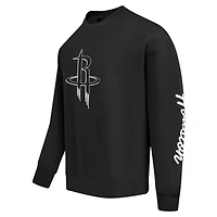 Men's Pro Standard Black Houston Rockets Paint the City Drop Shoulder Sweatshirt