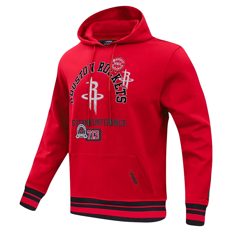 Sweat à capuche enfiler Pro Standard Red Houston Rockets Area Code pour homme