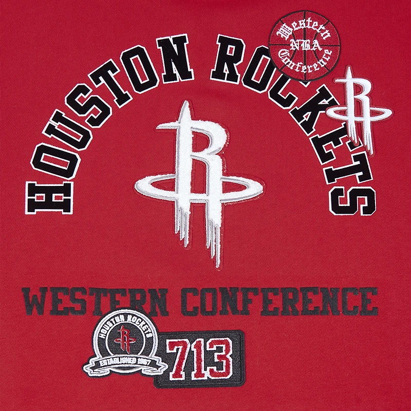 Sweat à capuche enfiler Pro Standard Red Houston Rockets Area Code pour homme