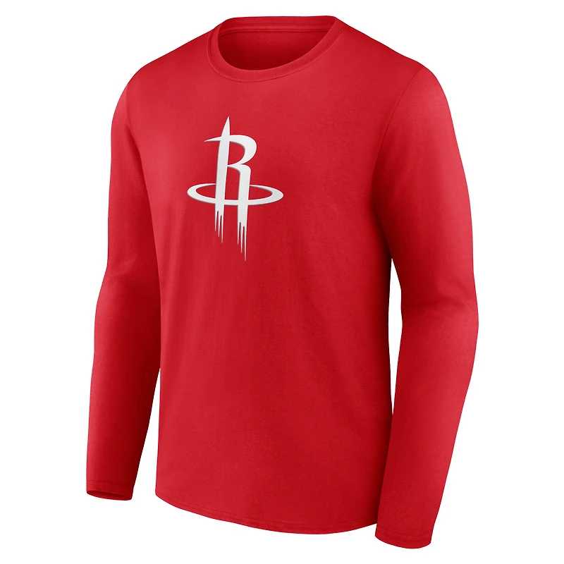 Men's Houston Rockets Primary Logo Long Sleeve T-Shirt