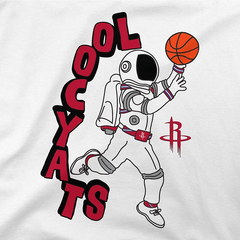 T-shirt oversize blanc Stadium Essentials pour homme, motif mascotte Houston Rockets NBA x Staycool