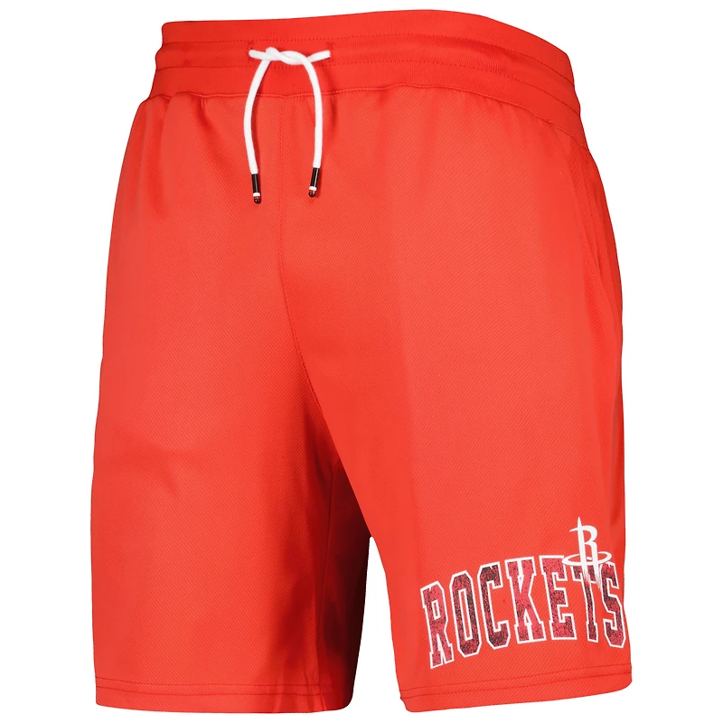 Men's Tommy Jeans Red Houston Rockets Mike Mesh Basketball Shorts