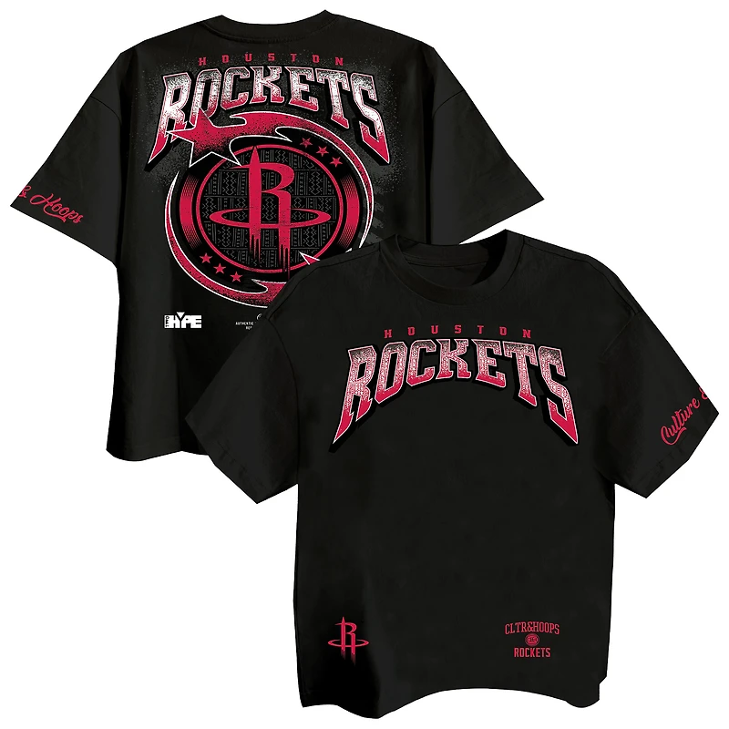 T-shirt premium noir Two Hype pour homme, collection Houston Rockets Drip & Dime