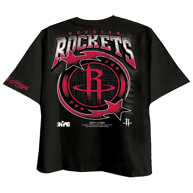 T-shirt premium noir Two Hype pour homme, collection Houston Rockets Drip & Dime