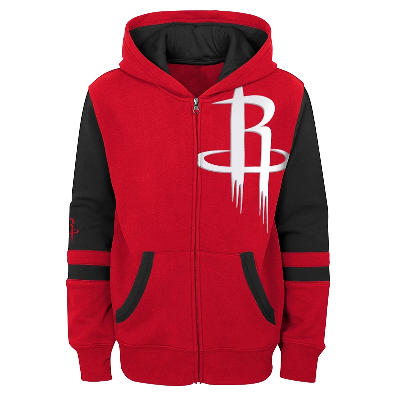 Preschool Red Houston Rockets Straight To The League Full-Zip Hoodie