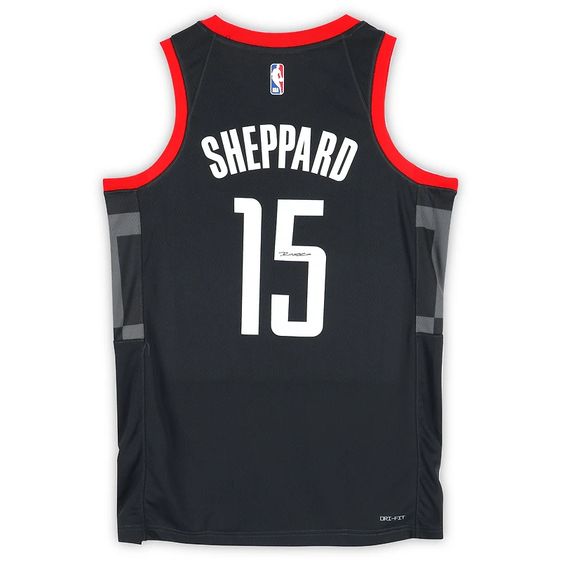 Reed Sheppard Houston Rockets Autographed Black Jumpman Statement Edition Swingman Jersey