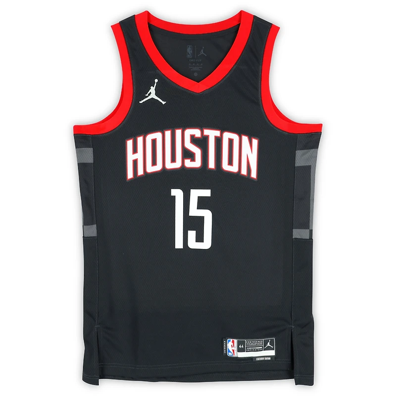 Reed Sheppard Houston Rockets Autographed Black Jumpman Statement Edition Swingman Jersey