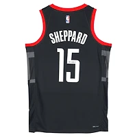 Reed Sheppard Houston Rockets Autographed Black Jumpman Statement Edition Swingman Jersey 