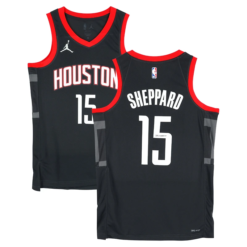 Maillot Swingman noir dédicacé par Reed Sheppard des Houston Rockets