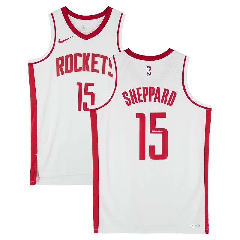 Maillot Nike Swingman blanc dédicacé par Reed Sheppard des Houston Rockets