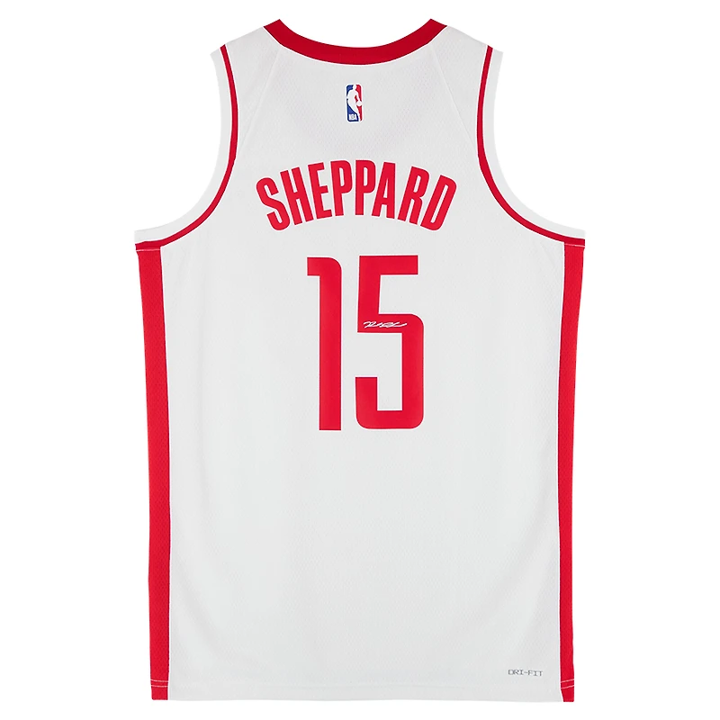 Maillot Nike Swingman blanc dédicacé par Reed Sheppard des Houston Rockets