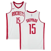 Maillot Nike Swingman blanc dédicacé par Reed Sheppard des Houston Rockets