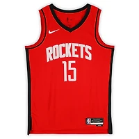 Maillot Nike Icon Swingman rouge dédicacé par Reed Sheppard des Houston Rockets avec inscription « 2024 #3 Pick »