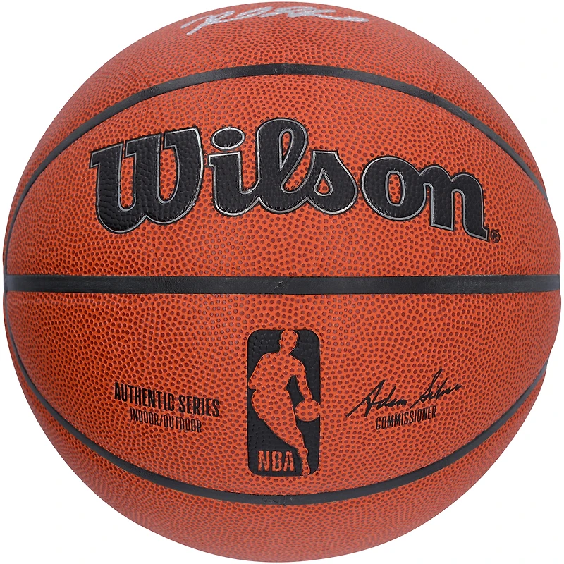 Ballon de basket-ball intérieur/extérieur Wilson Authentic Series autographié par Reed Sheppard Houston Rockets