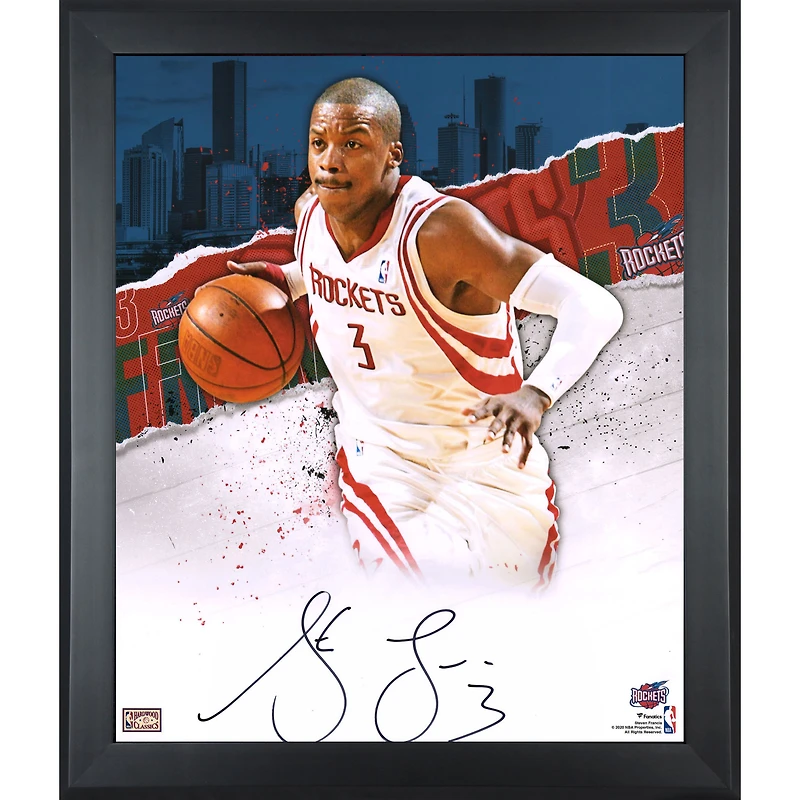 Steve Francis Houston Rockets Framed Autographed 20" x 24" In Focus Photograph