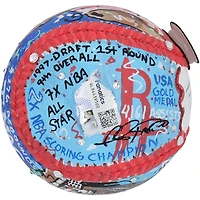 Ballon de baseball autographié par Tracy McGrady des Houston Rockets - Illustration de Charles Fazzino - QL84439502