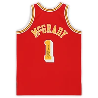 Maillot authentique rouge autographié par Tracy McGrady des Houston Rockets avec inscription « HOF 17 » de Mitchell & Ness