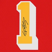 Maillot authentique autographié Mitchell & Ness rouge des Houston Rockets par Tracy McGrady