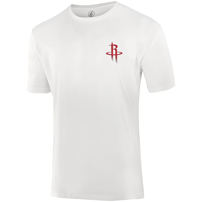 T-shirt unisexe blanc FISLL avec logo Burst des Houston Rockets