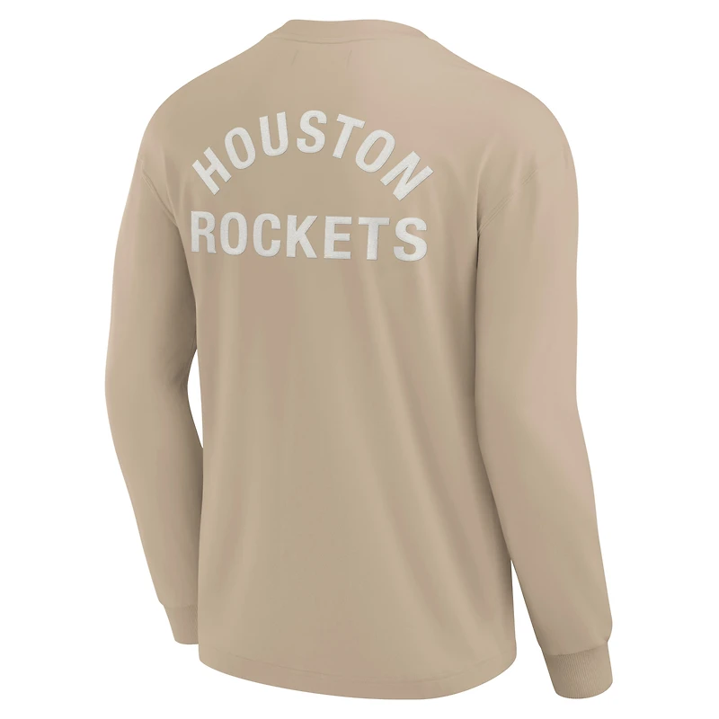 Unisex Fanatics Khaki Houston Rockets Elements Super Soft Long Sleeve T-Shirt