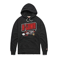 Sweat à capuche unisexe noir chiné Hommage Houston Rockets Hometown Edition Tri-Blend Raglan