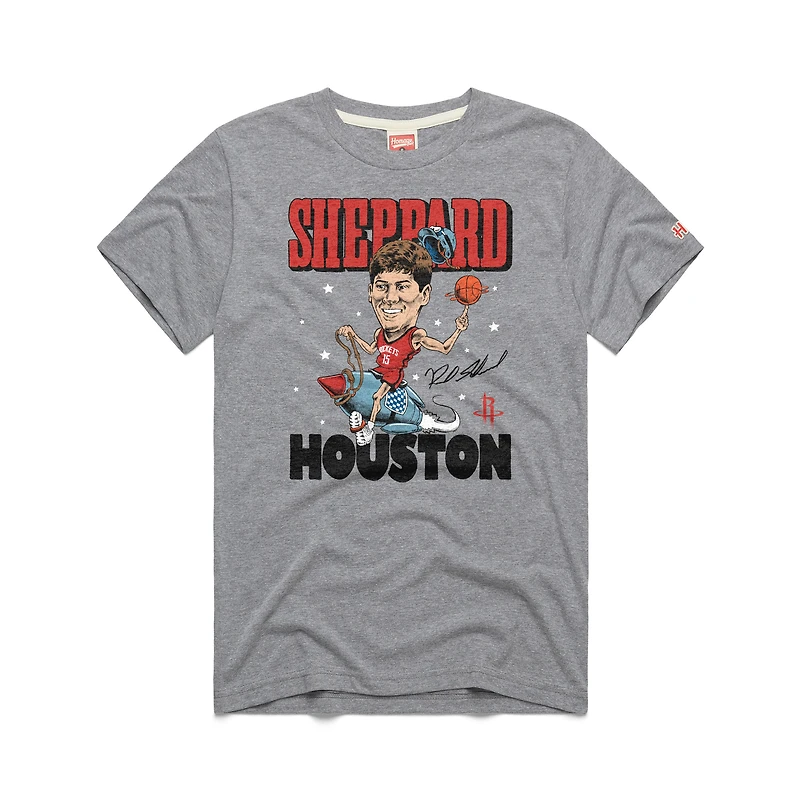 T-shirt unisexe Hommage à Reed Sheppard, gris, Houston Rockets, signature