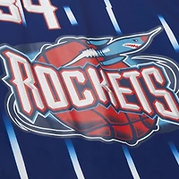 Maillot de hockey unisexe Mitchell & Ness Hakeem Olajuwon bleu marine des Houston Rockets Maxxed Out Fashion