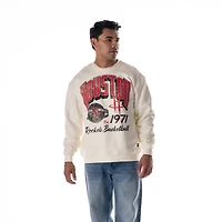 Unisex The Wild Collective  White Houston Rockets Graphic Fleece Crewneck Sweatshirt