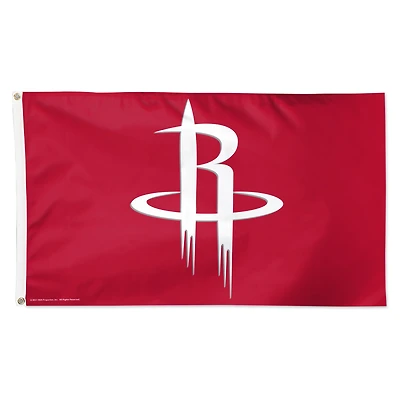 WinCraft Houston Rockets 3' x 5' Single-Sided Deluxe Primary Team Logo Flag